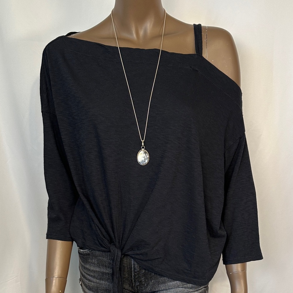 Michael Stars Black Off-Shoulder Women Top